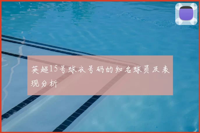 英超15号球衣号码的知名球员及表现分析